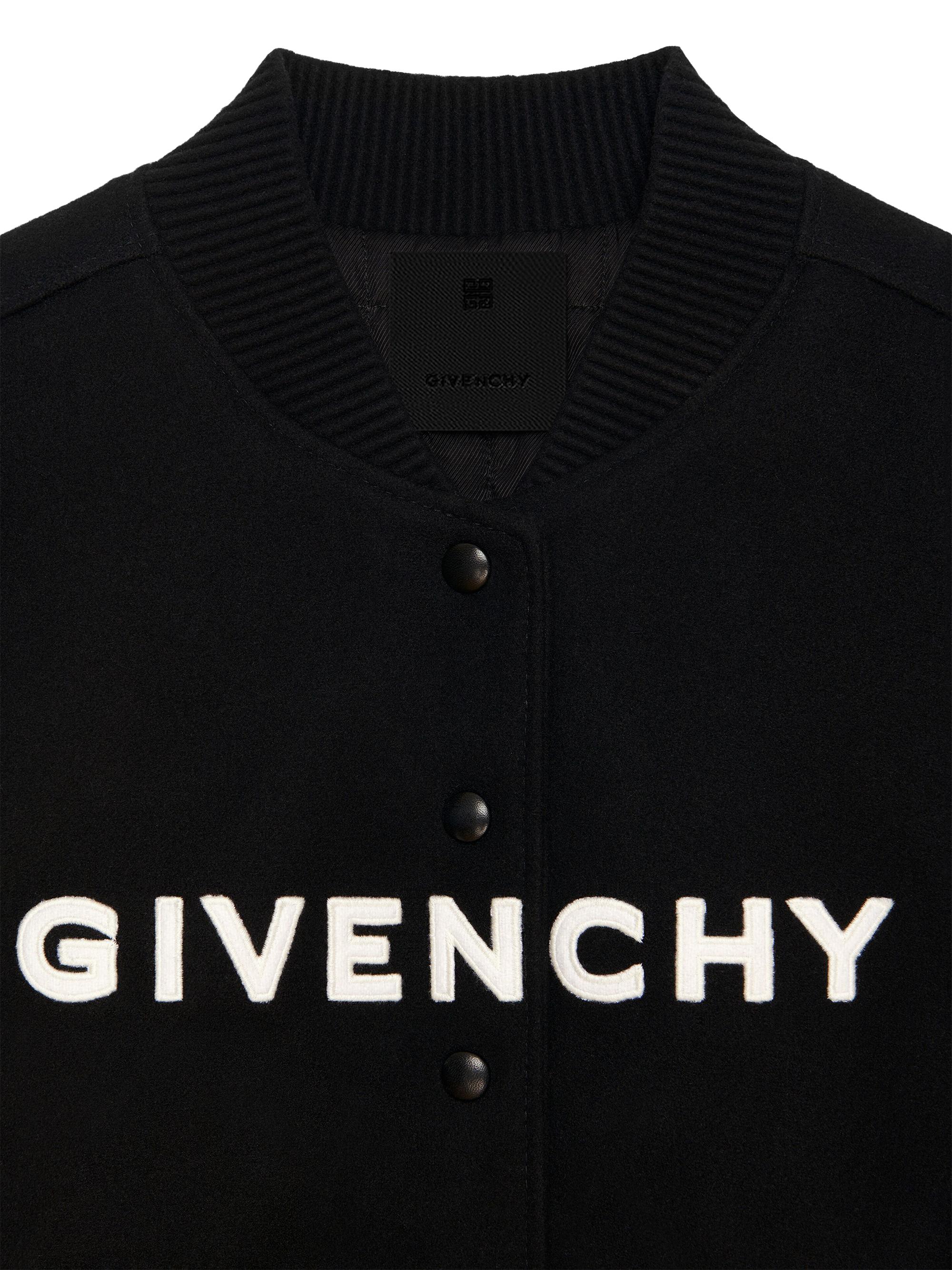 Givenchy Cropped Varsity Jacket In Wool And Leather | Saks Fifth