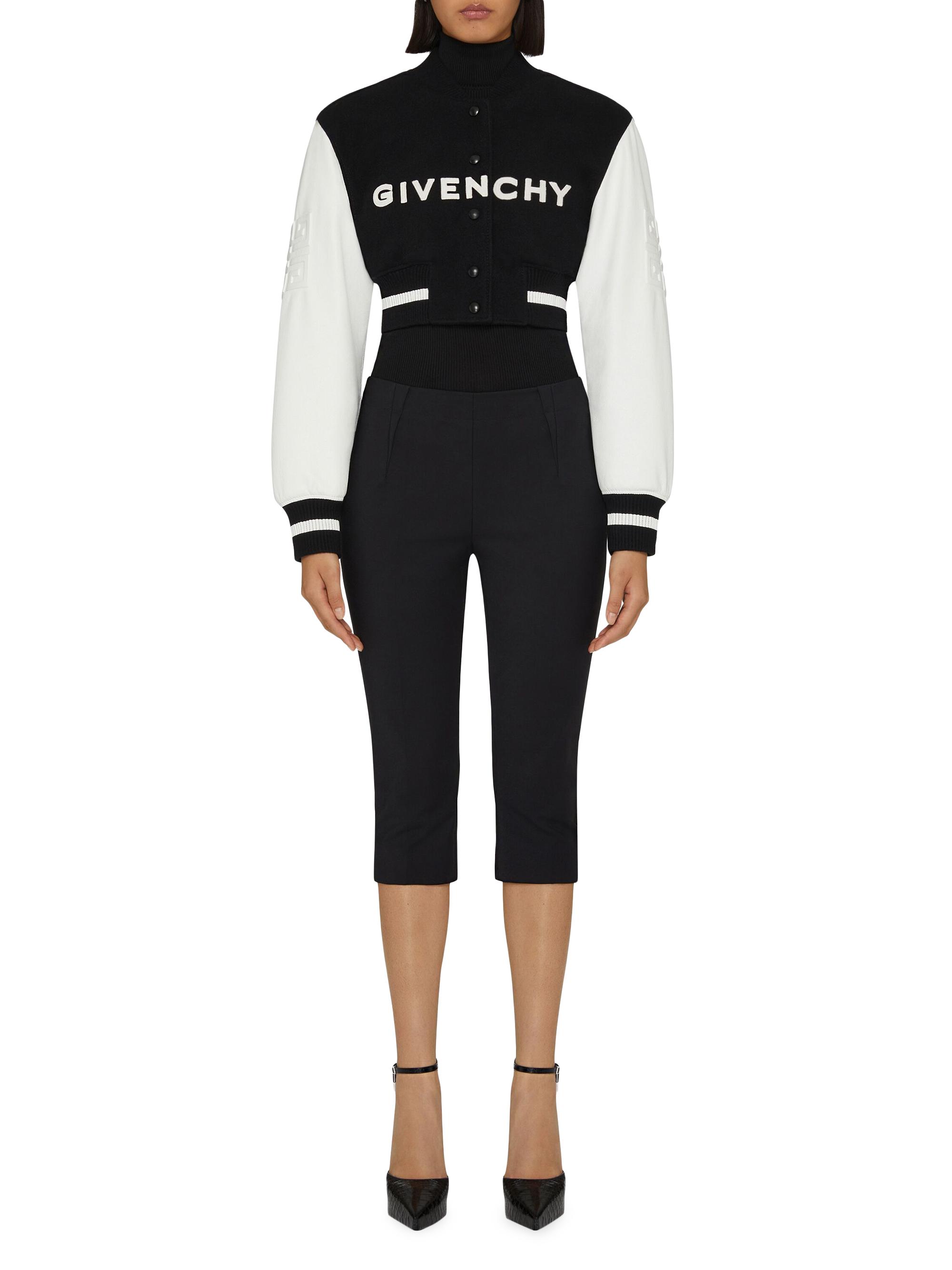 Givenchy Cropped Varsity Jacket In Wool And Leather | Saks Fifth