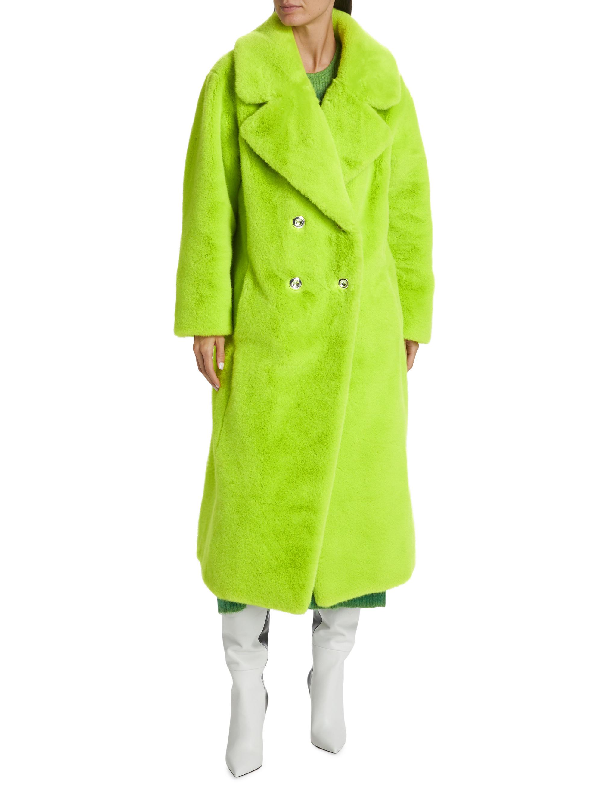 Simon Miller Jetz Double-Breasted Faux Fur Coat | Saks Fifth Avenue