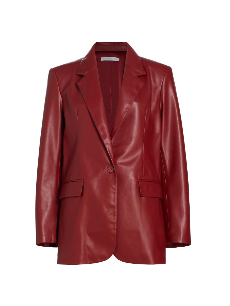 susana monaco Boyfriend Faux Leather Jacket | Saks Fifth Avenue