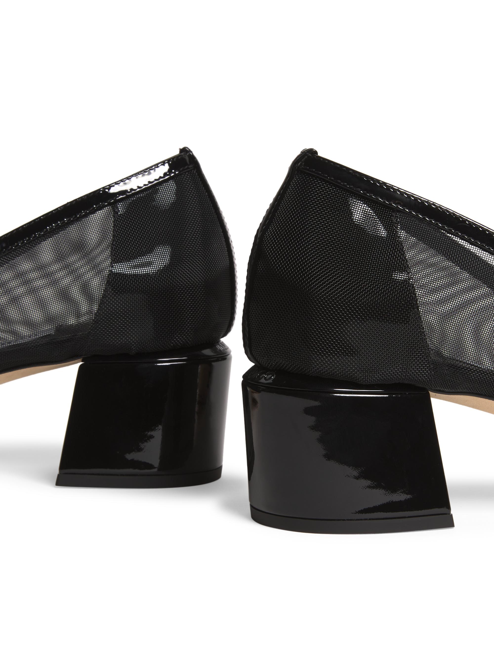 Jimmy Choo Elisa 45MM Mesh & Patent Leather Pumps | Saks Fifth Avenue