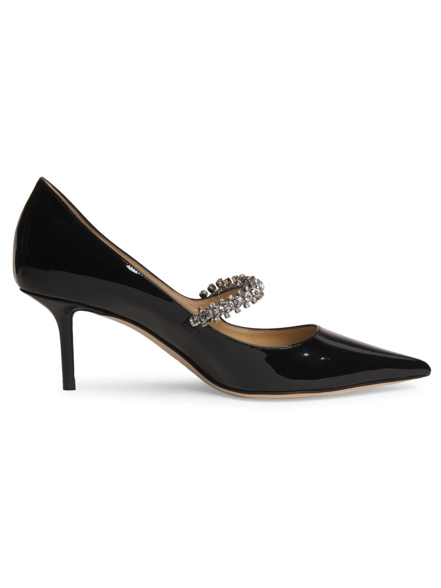 Jimmy Choo Bing 65MM Crystal-Embellished Patent Leather