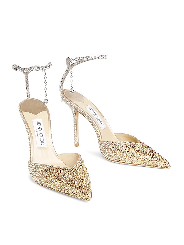 Shop Jimmy Choo Saeda 100MM Crystal-Embellished Pumps | Saks Shop Jimmy Choo Saeda 100MM Crystal-Embellished Pumps | Saks