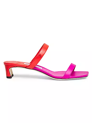 Kyda 35MM Leather Colorblocked Sandals