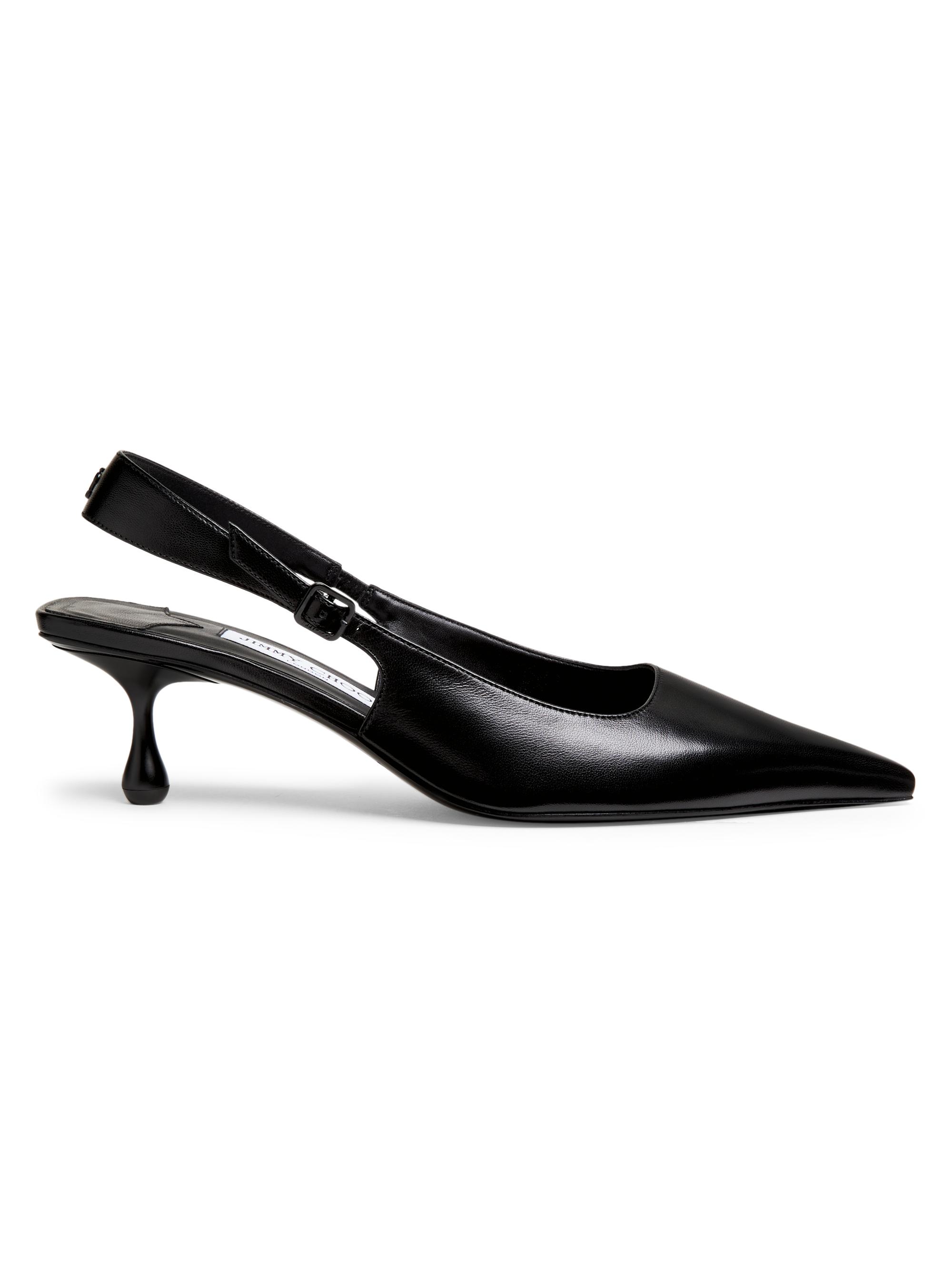 Jimmy Choo Women's Amel 50MM Leather Slingback Pumps - Black