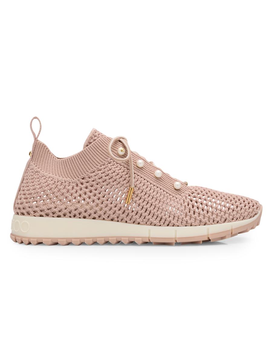 ジミーチュウ靴クロエZARAレペットFENDIペリーコVALENTINOルブタン Jimmy Choo Veles Faux Pearl-Embellished Crocheted Sneakers | Saks