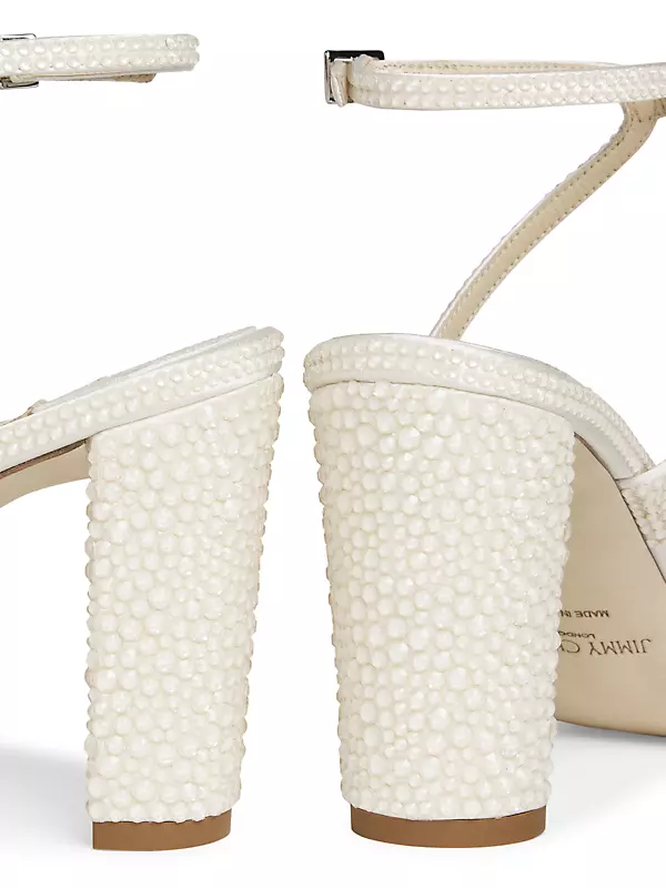 Shop Jimmy Choo Azie 85MM Crystal-Embellished Sandals | Saks Fifth 