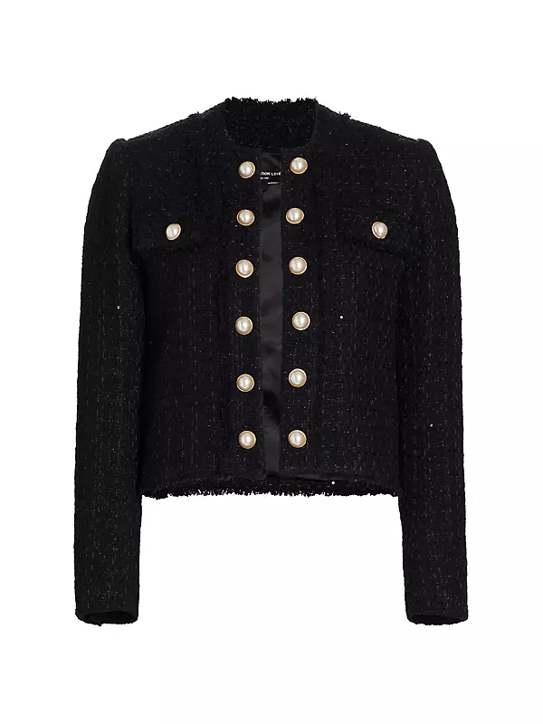 Shop Generation Love Koby Faux-Pearl Tweed Jacket | Saks Fifth Avenue