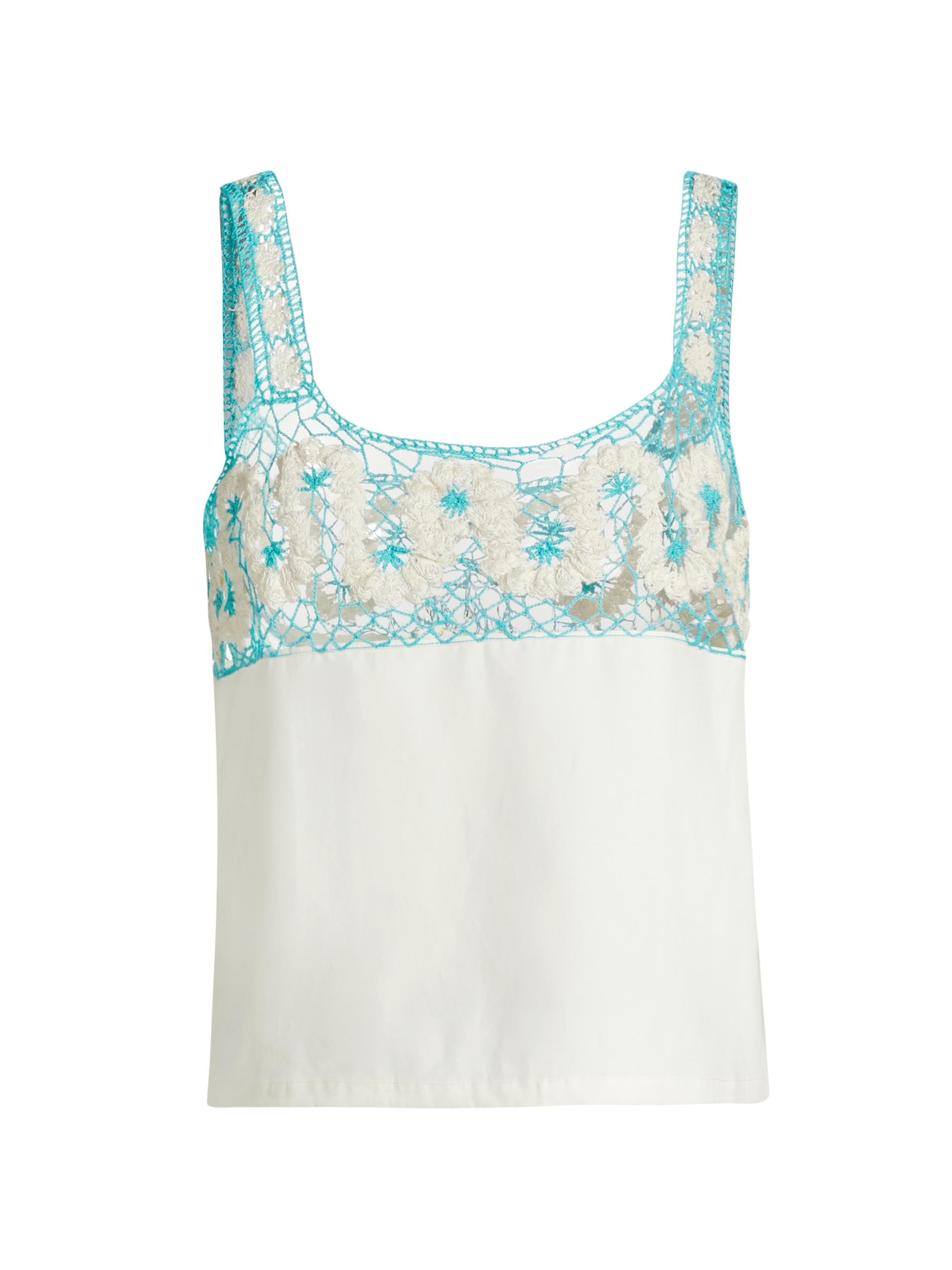 Bode Women's Ripple Lace Tank - Cream