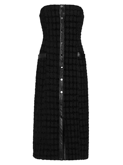 en Saison Women's Melbrooke Tweed Midi-Dress - Black - Size Small