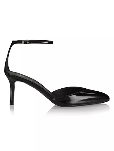 Patent Leather Ankle-Strap Pumps