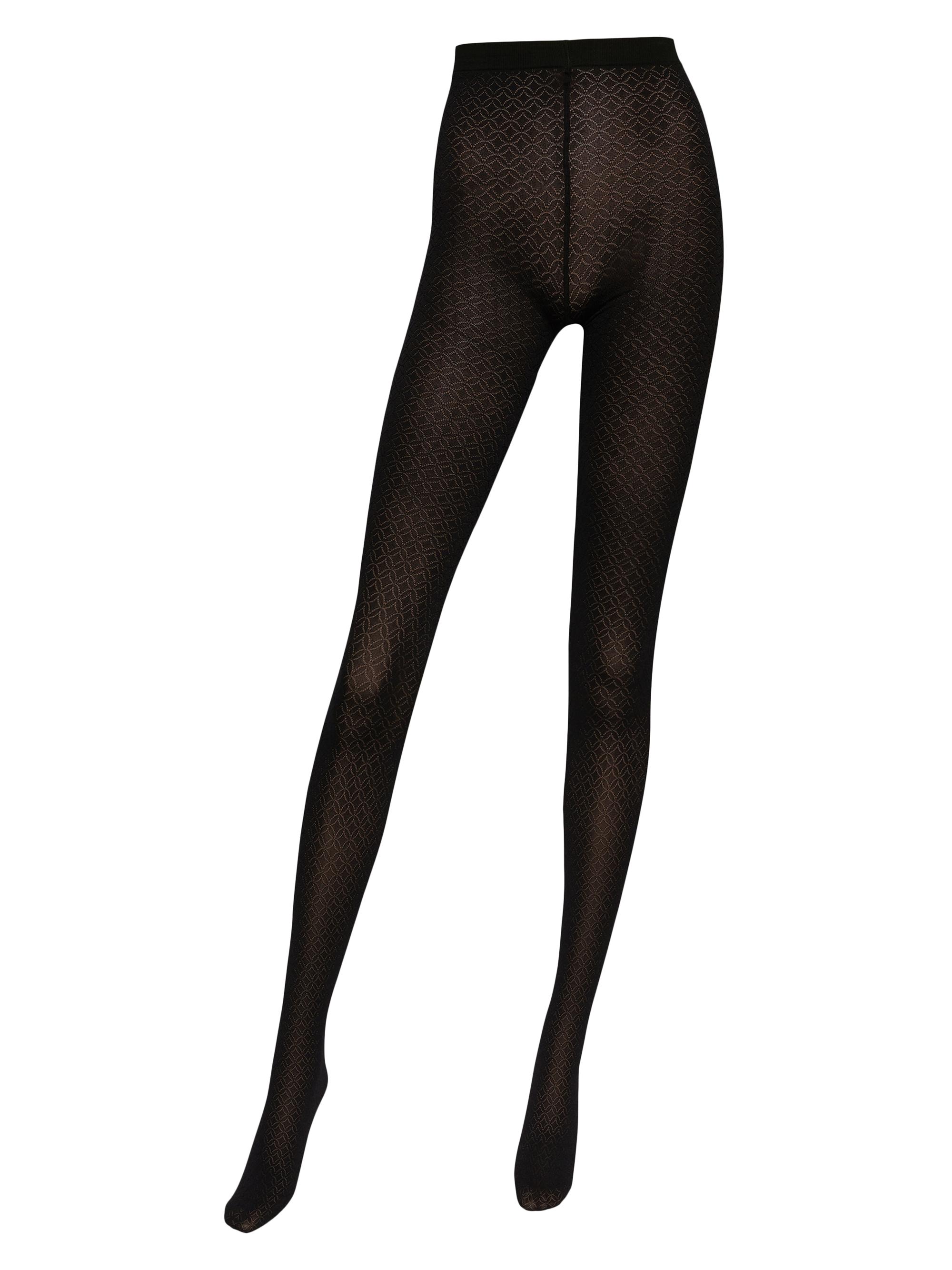 Wolford Women's Geometric Jacquard Tights - Black
