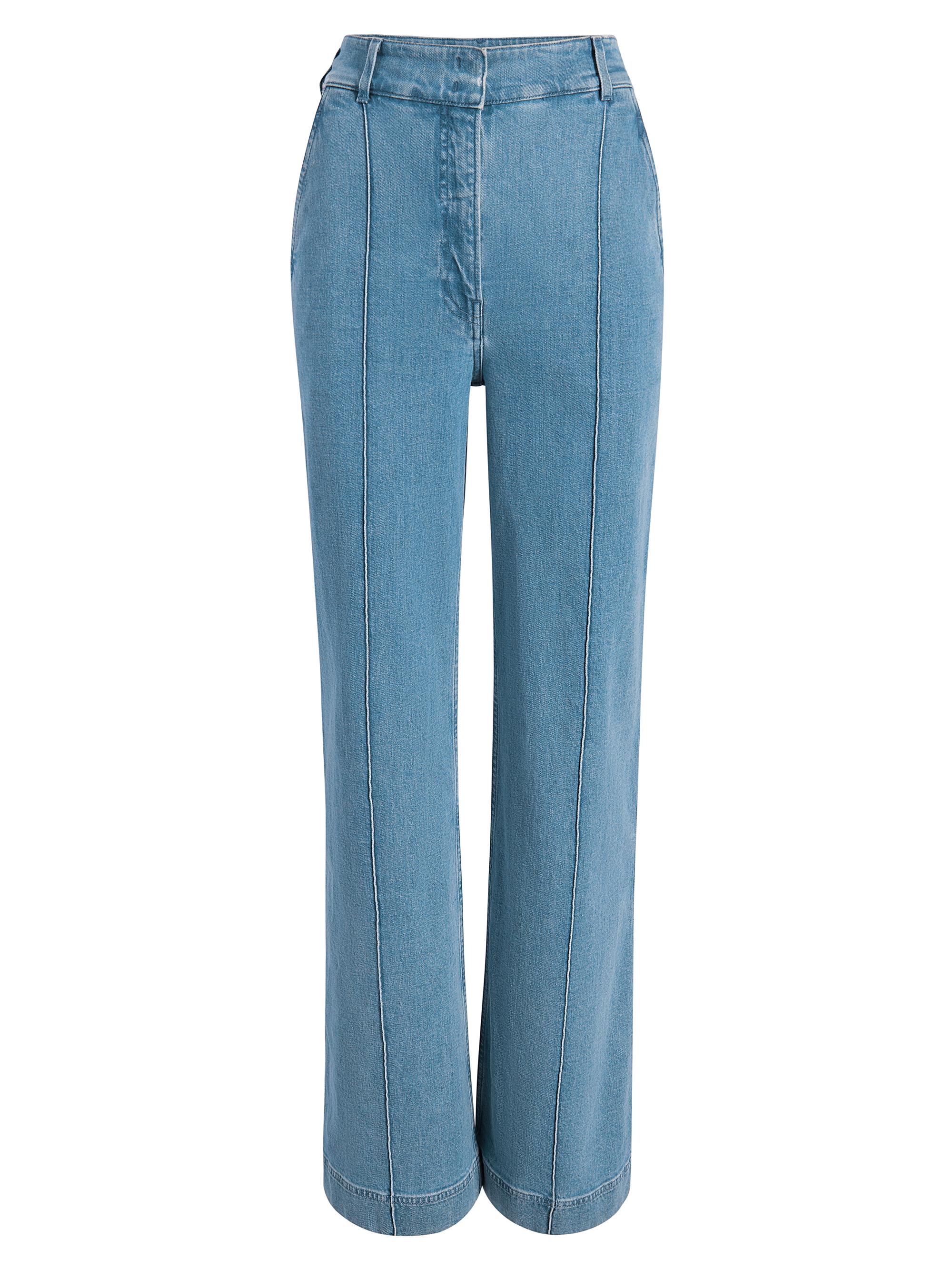 Another Tomorrow Women's High-Rise Denim Trousers - Light Blue Wash