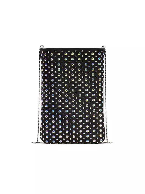 Swing Embellished Satin Phone Pouch