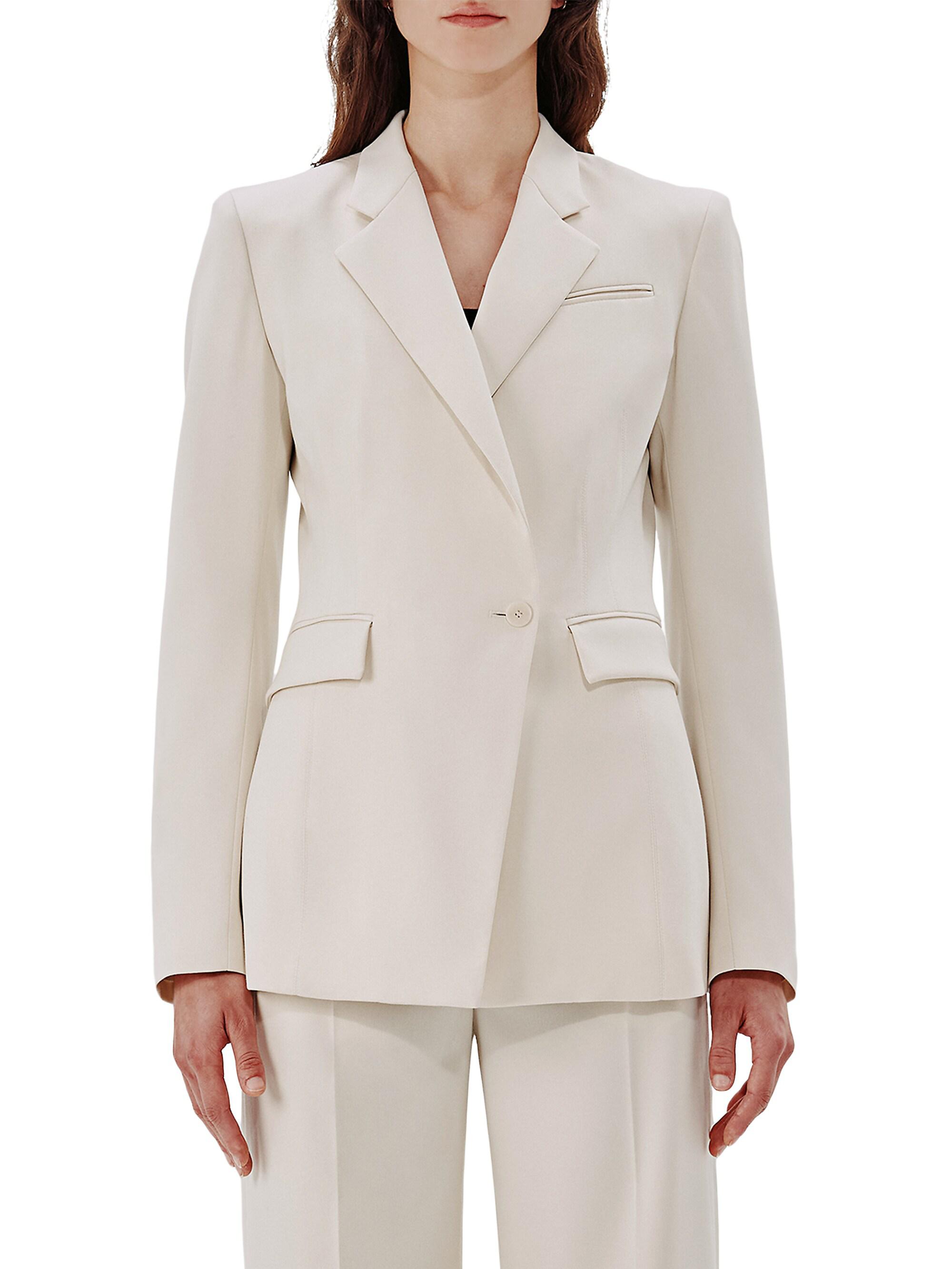 Another Tomorrow Women's Seamed Waist Jacket - Parchment