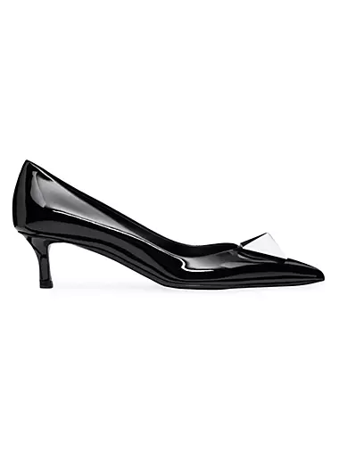 One Stud Patent Leather Pumps And Two-Tone Stud 50MM