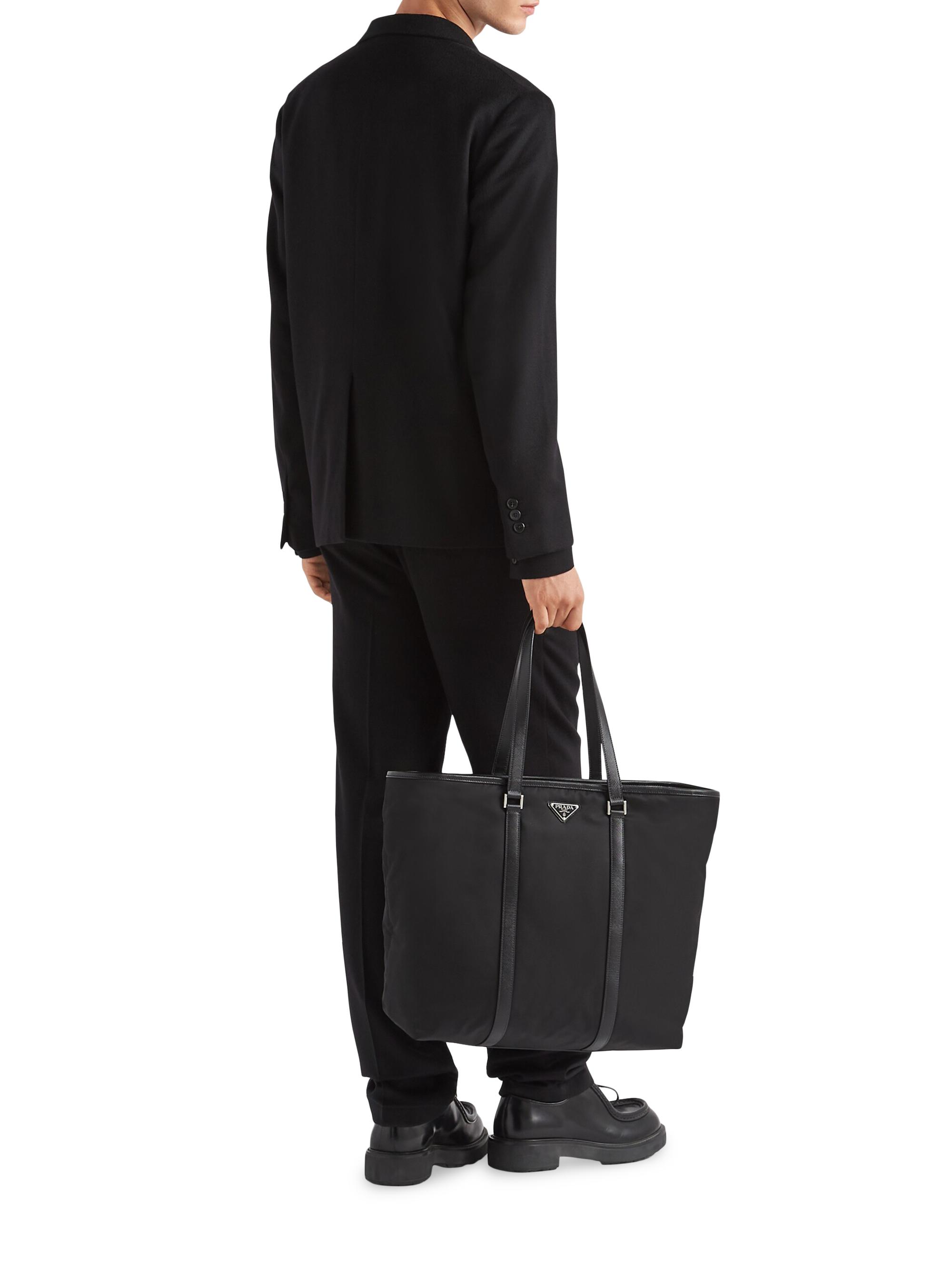 Prada Re-Nylon And Saffiano Leather Tote Bag | Saks Fifth Avenue