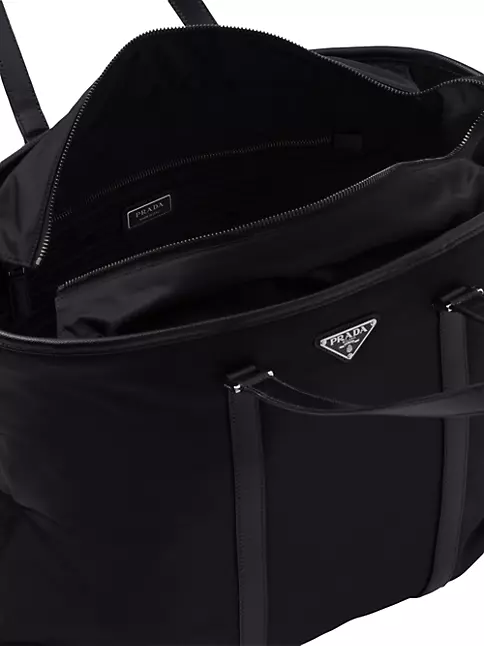 PRADA Tessuto Saffiano Nylon Tote Shoulder Bag Black - Hot Deals