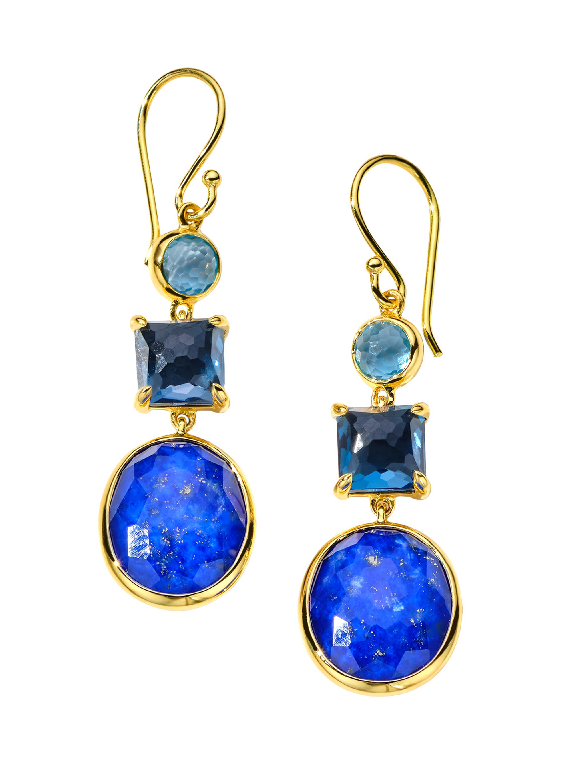 Ippolita Women's Rock Candy 18K Yellow Gold & Multi-Gemstone Triple-Drop Earrings - Mare