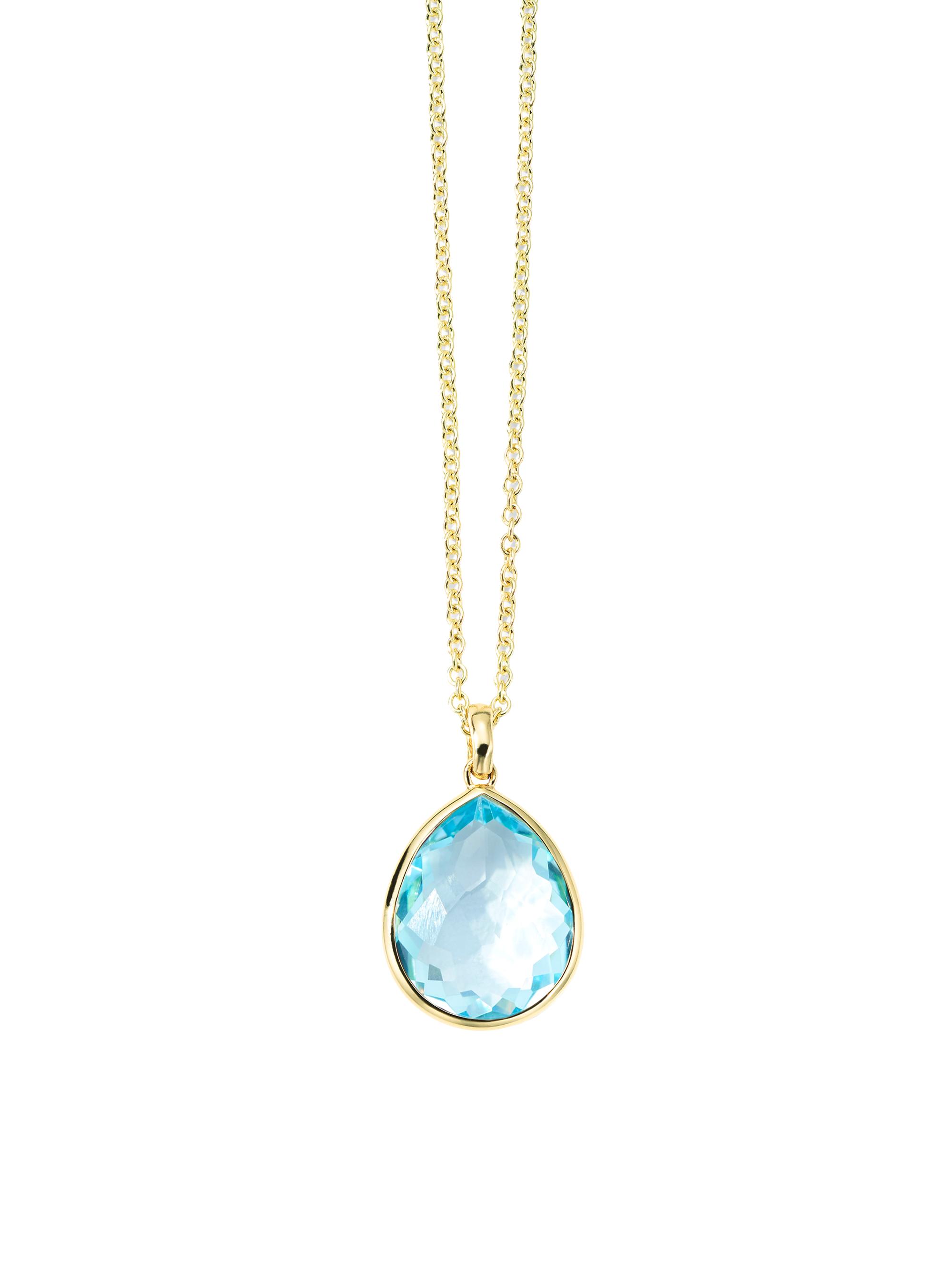 Ippolita Women's Rock Candy 18K Gold & Blue Topaz  Teardrop Pendant Necklace - Alpine