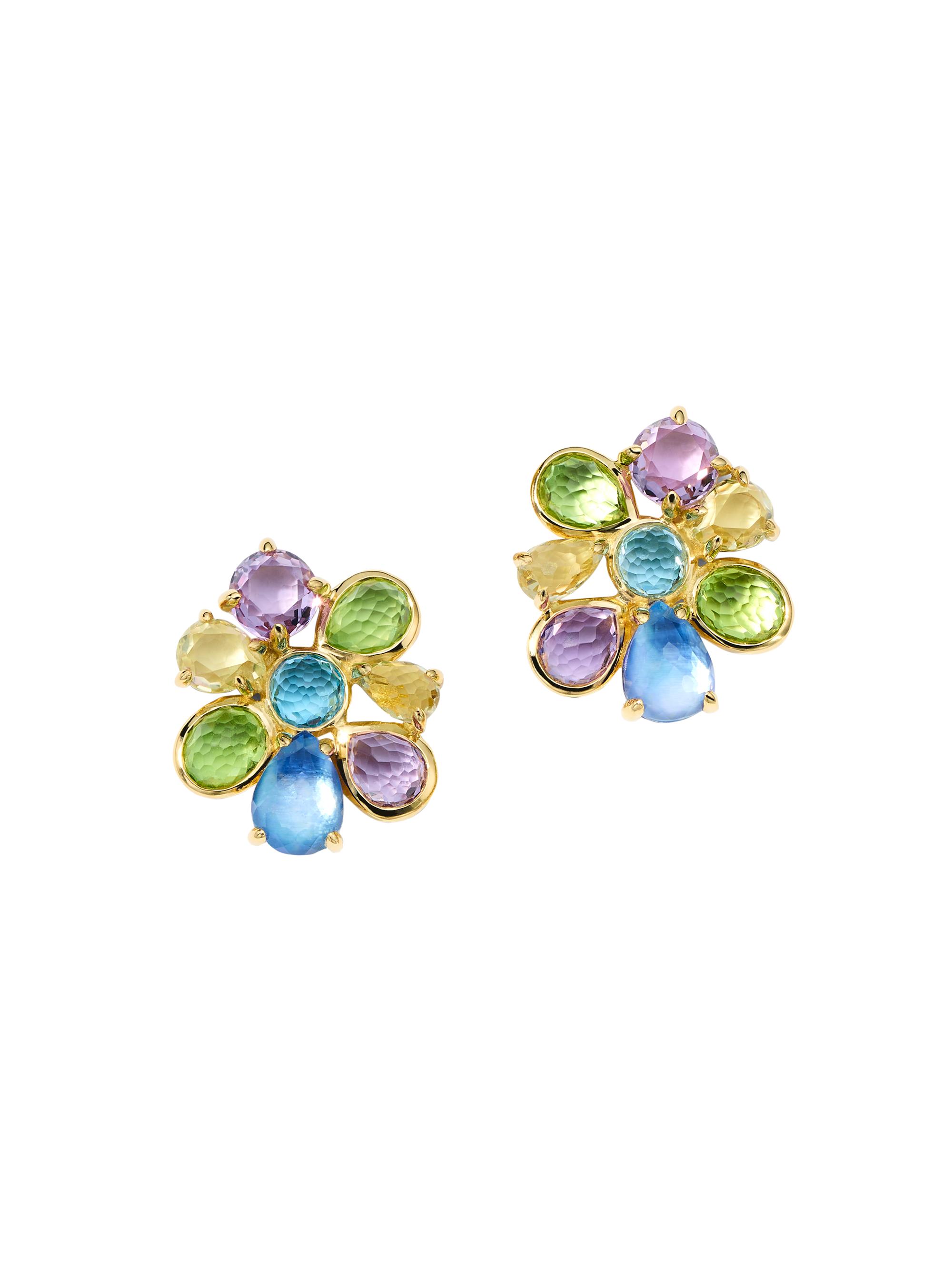 Ippolita Women's Rock Candy 18K Yellow Gold & Multi-Gemstone  Cluster Stud Earrings - Alpine
