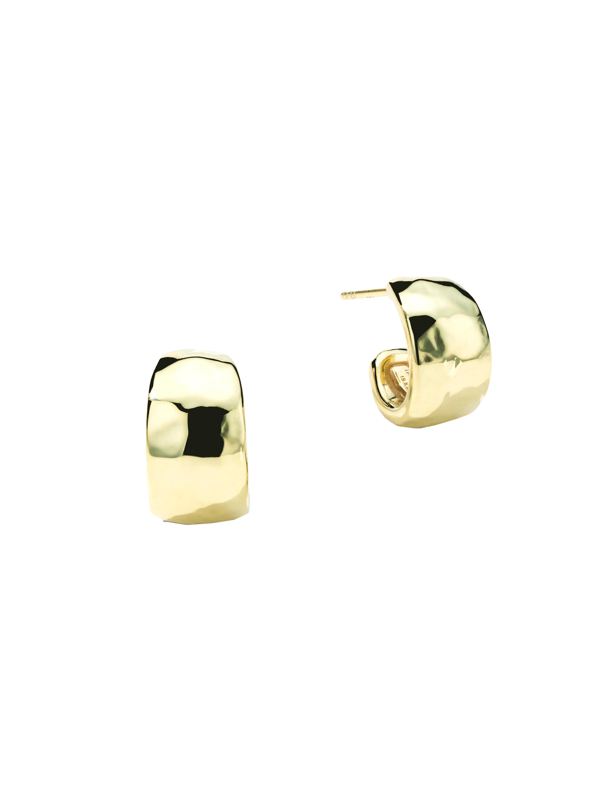 Ippolita Women's Classico E. F. 18K Gold Hammered Huggie Hoops - Classico