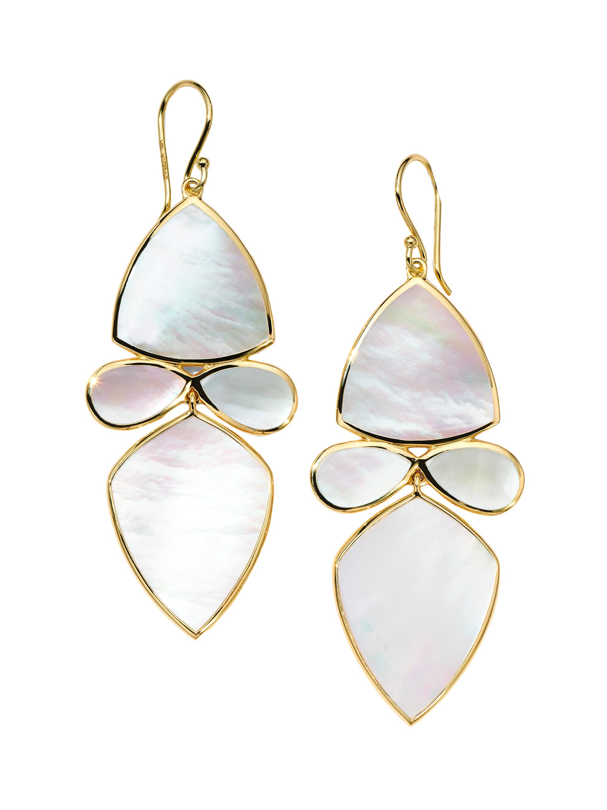 Ippolita Women's Polished Rock Candy 18K Gold & Mother-Of-Pearl  Mixed-Shape Arrowhead Earrings - Polished