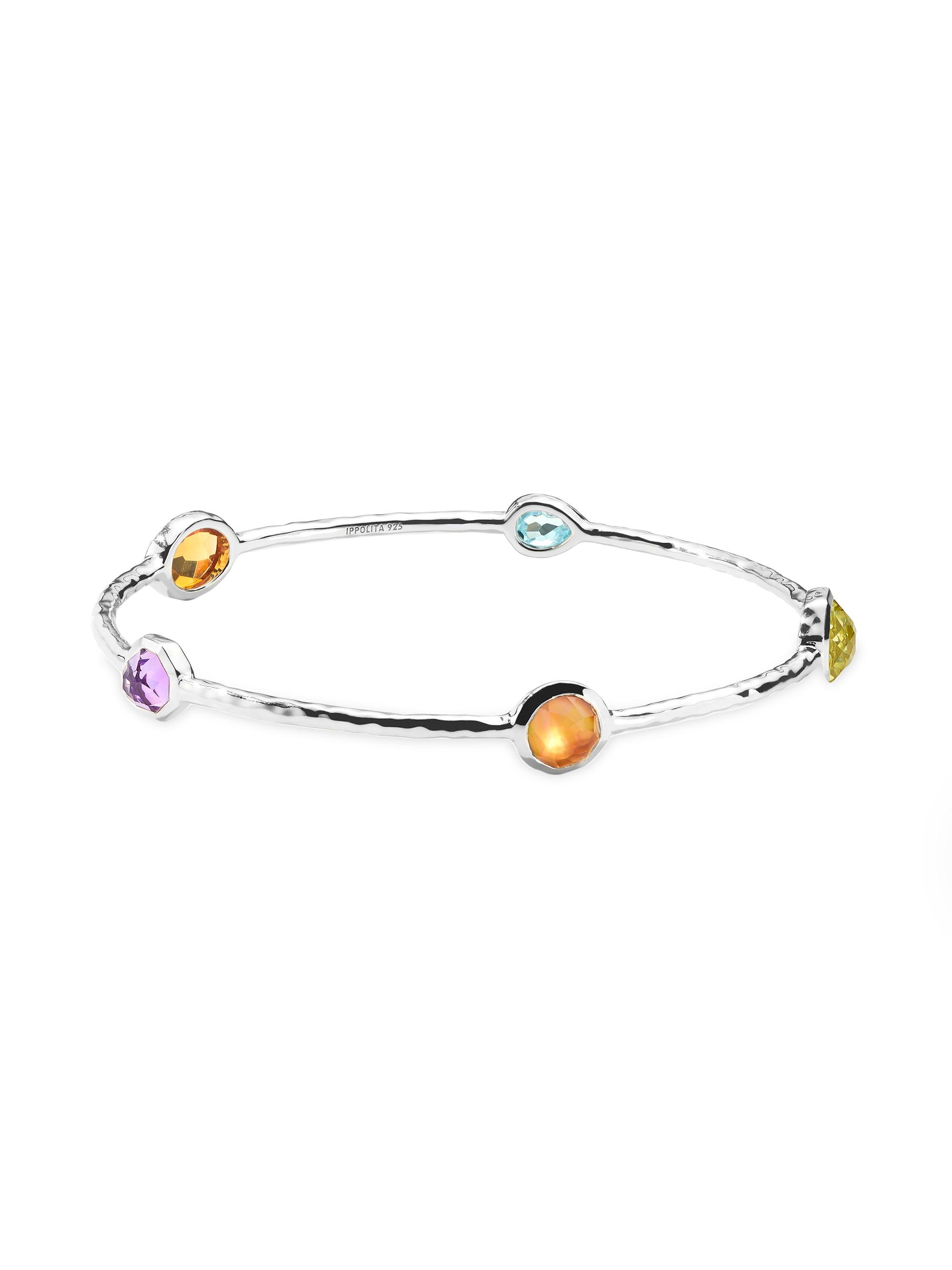 Ippolita Women's Rock Candy Sterling Silver & Multi-Stone Sedona Five-Stone Bangle - Sedona