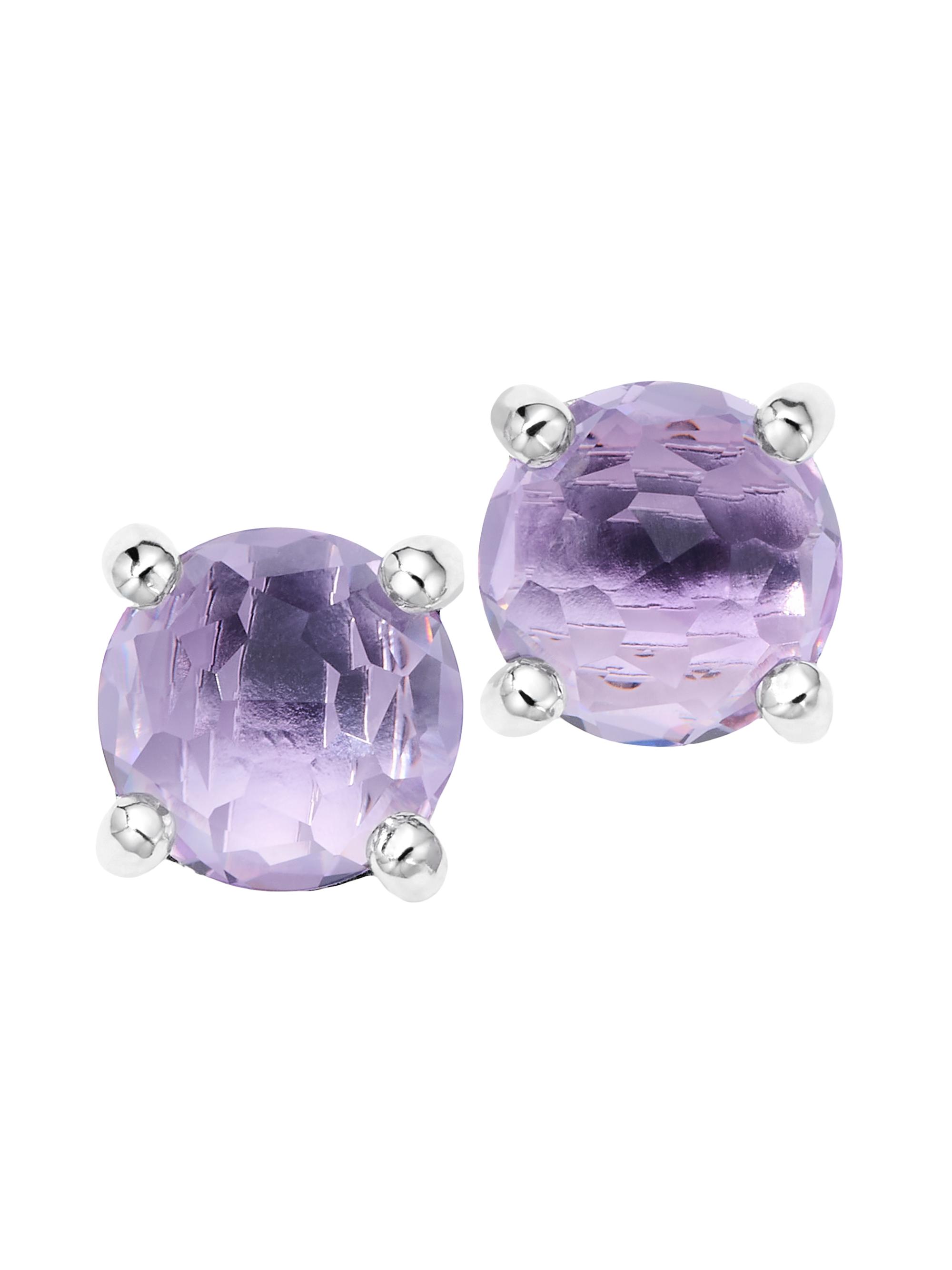 Ippolita Women's Rock Candy Sterling Silver & Amethyst Mini Stud Earrings - Sedona