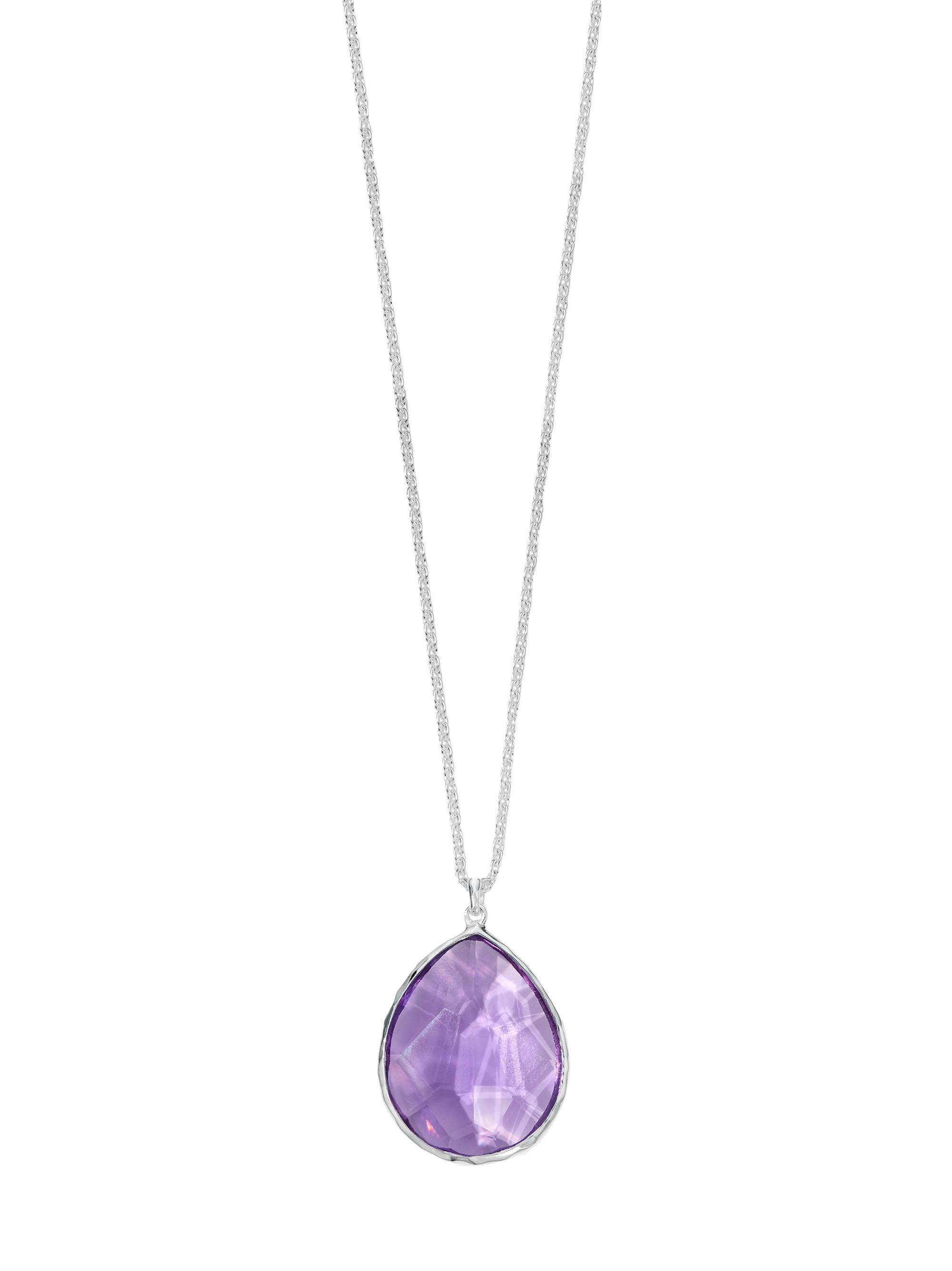 Ippolita Women's Rock Candy Sterling Silver & Amethyst  Teardrop Pendant Necklace - Sedona