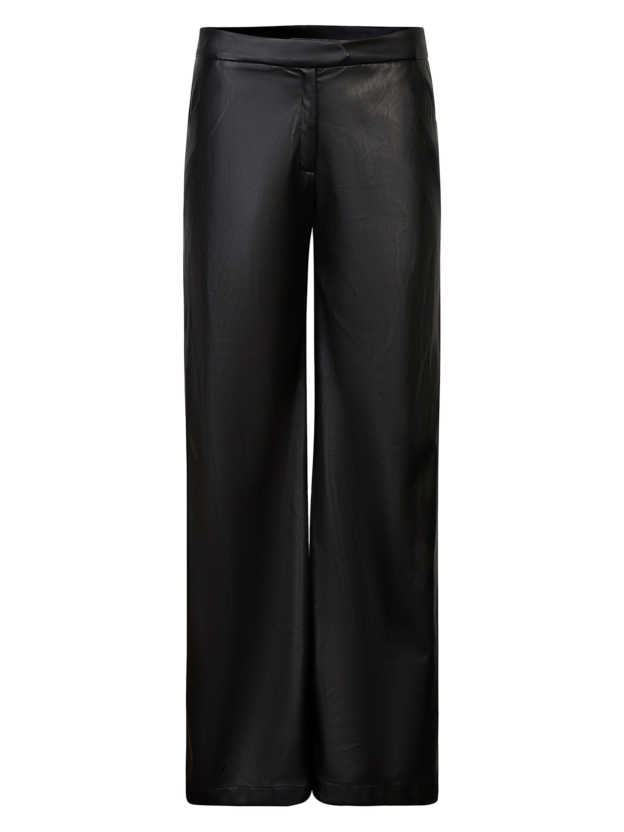 Anne Fontaine Women's Esthete Faux Leather Wide-Leg Pants - Black
