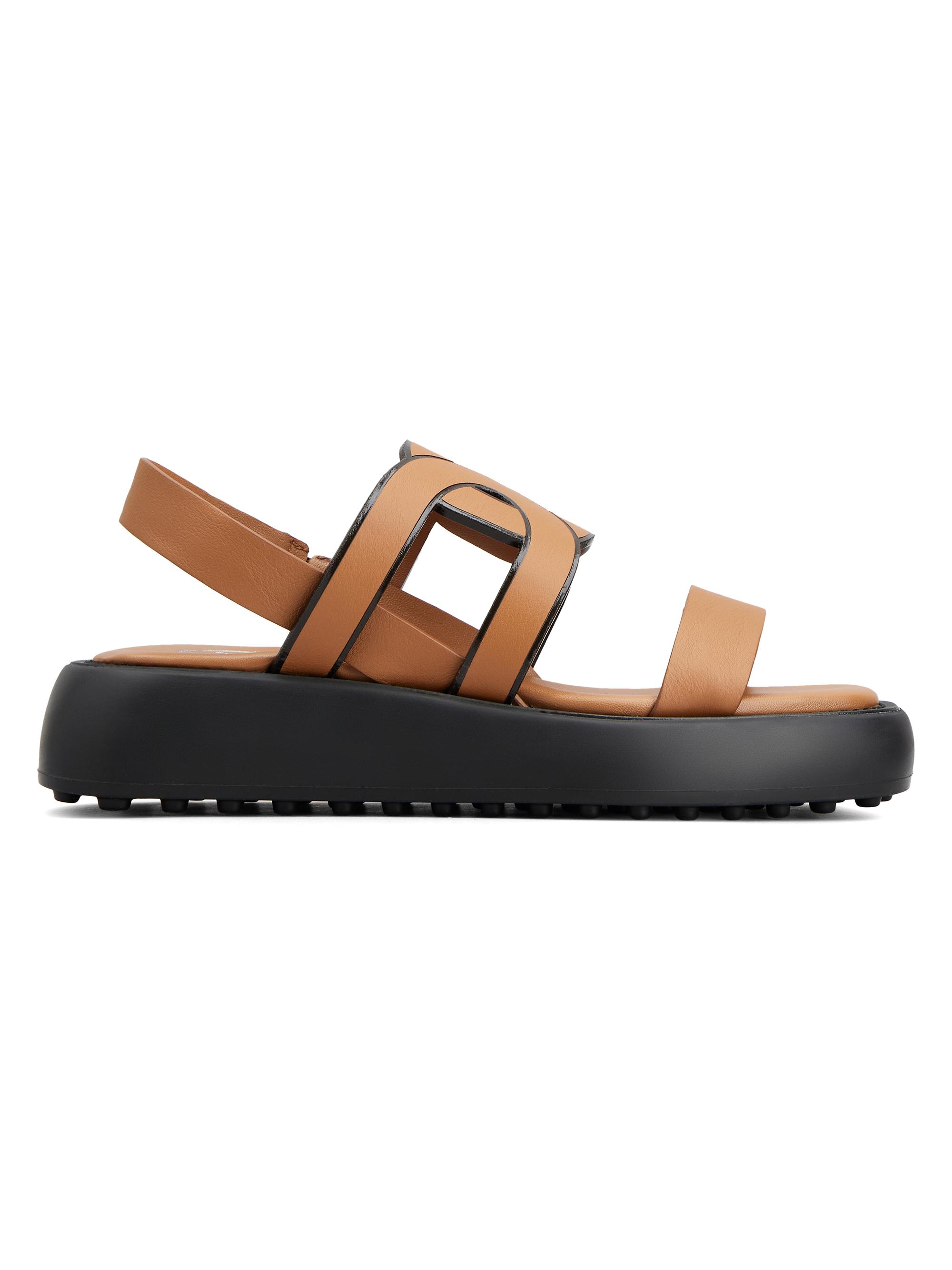 Tod's Women's Leather Slingback Sandals - Kenia Scuro
