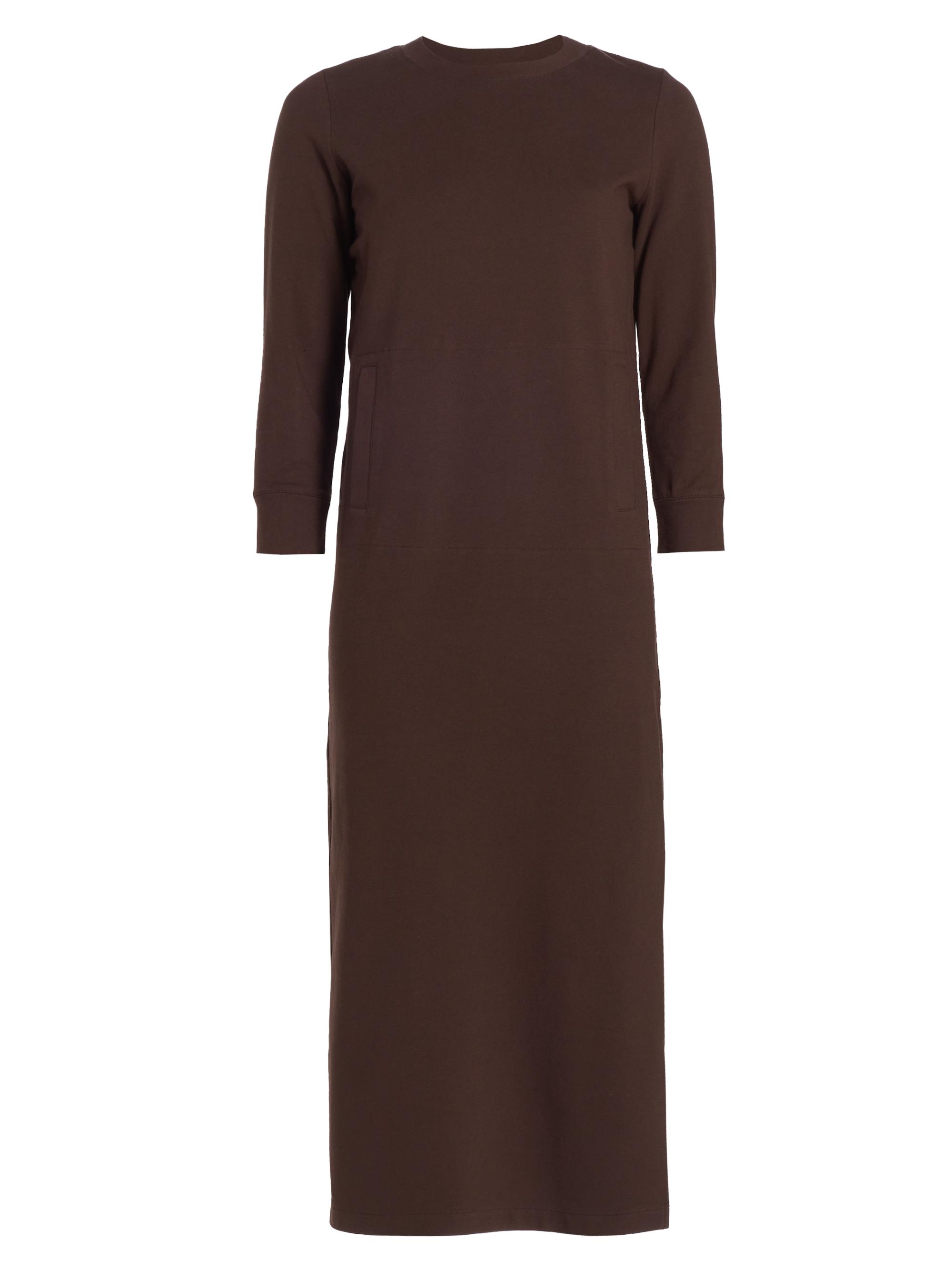 Norma Kamali Women's Tailored Terry Midi-Dress - Chocolate