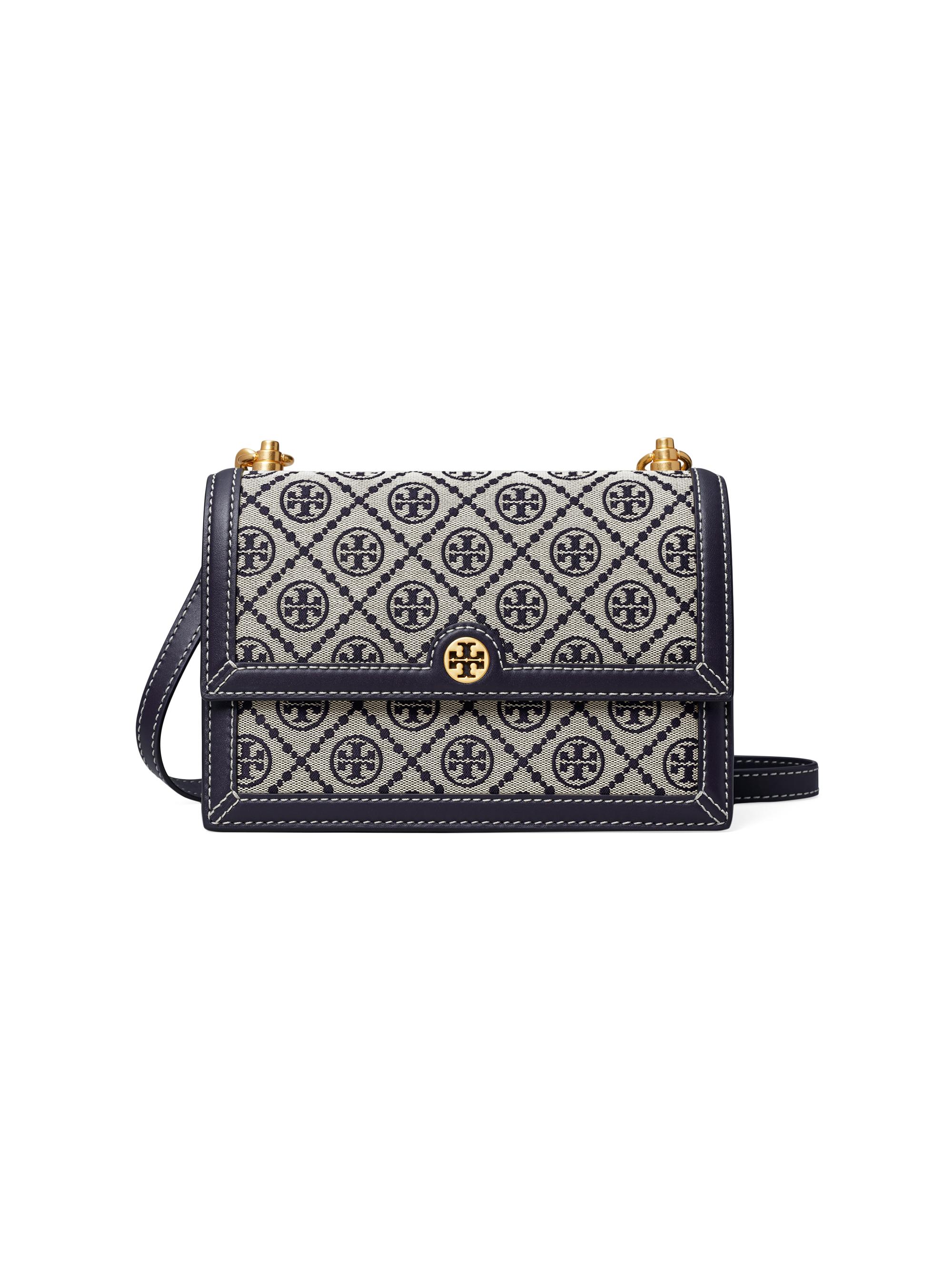 Tory Burch Small Denim Monogrammed Shoulder Bag | Saks Fifth