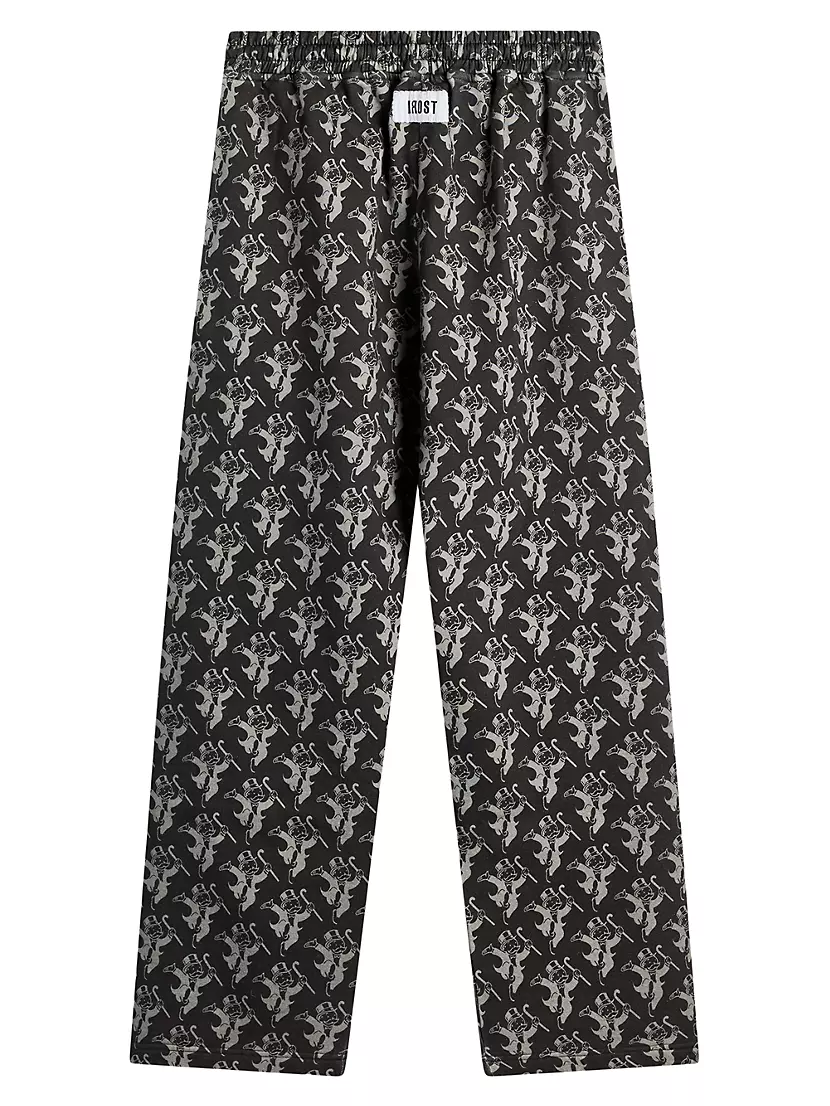 Louis Vuitton Mens Staples Edition Textured Monogram Joggers Pants Black Small