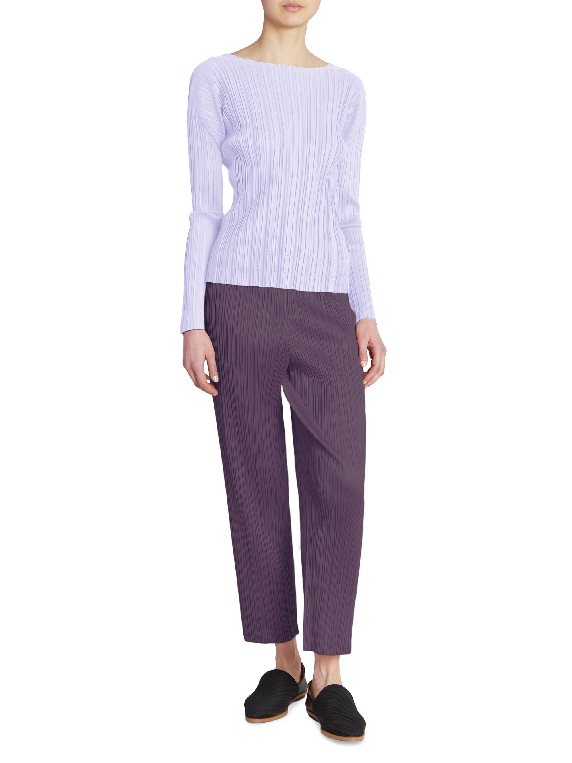 Pleats Please Issey Miyake Pleated Long-Sleeve Top | Saks Fifth Avenue