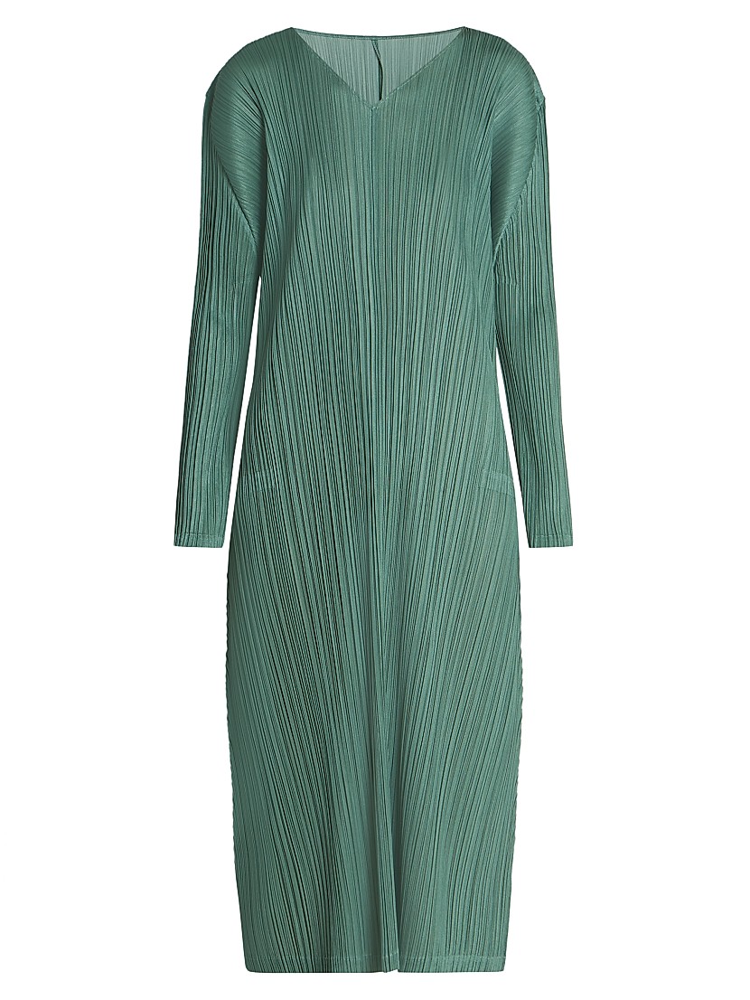 Shop Pleats Please Issey Miyake December Long-Sleeve Midi Shop Pleats Please Issey Miyake December Long-Sleeve Midi