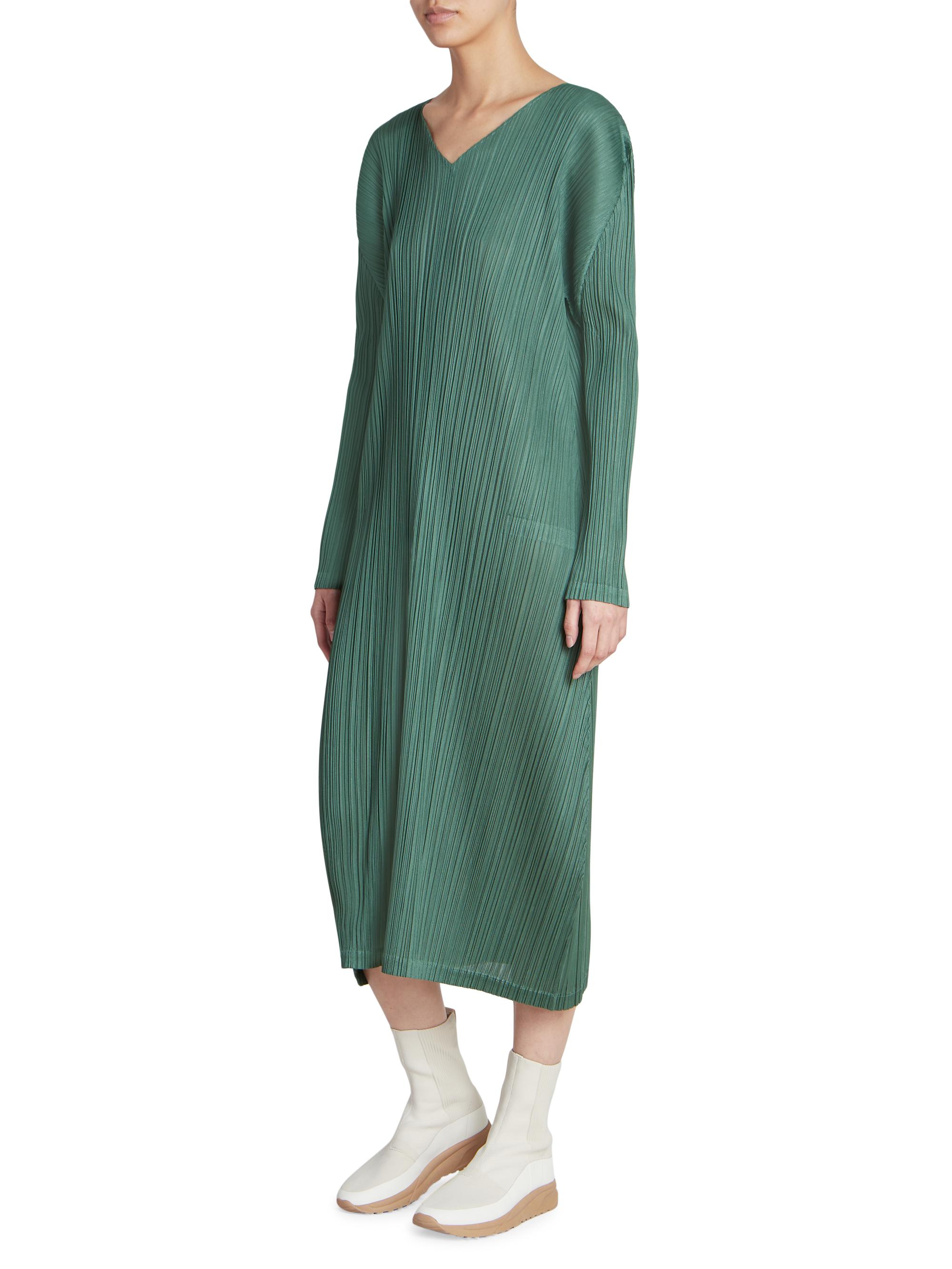 Pleats Please Issey Miyake December Long-Sleeve Midi-Dress | Saks
