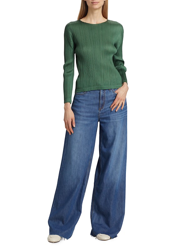 Shop Pleats Please Issey Miyake December Pleated Top | Saks Shop Pleats Please Issey Miyake December Pleated Top | Saks