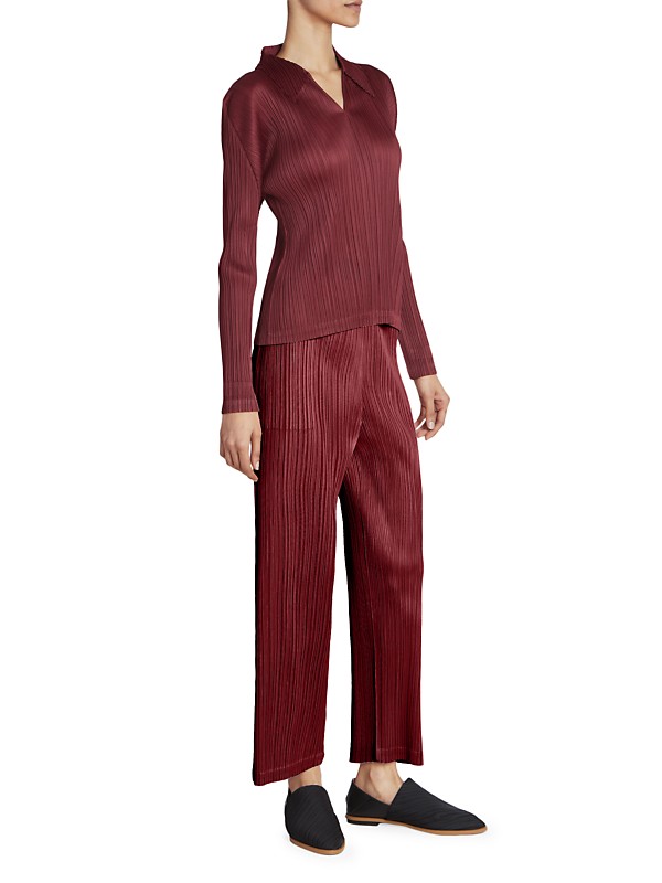 Shop Pleats Please Issey Miyake October Wide-Leg Pants Shop Pleats Please Issey Miyake October Wide-Leg Pants