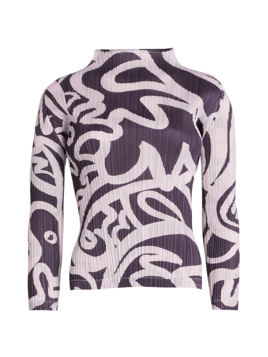 Pleats Please Issey Miyake Seeker Abstract Pleated Blouse