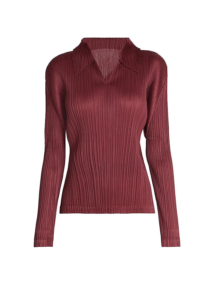 Shop Pleats Please Issey Miyake October Collared Top | Saks Shop Pleats Please Issey Miyake October Collared Top | Saks