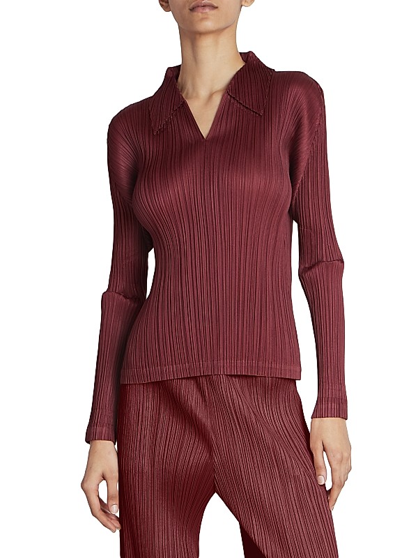 Shop Pleats Please Issey Miyake October Collared Top | Saks Shop Pleats Please Issey Miyake October Collared Top | Saks