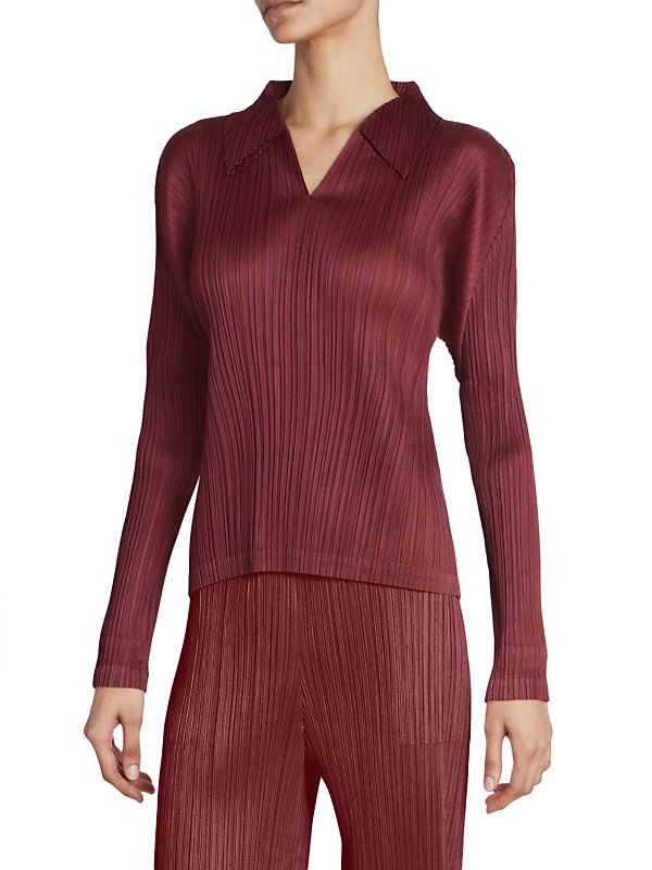 Shop Pleats Please Issey Miyake October Collared Top | Saks Shop Pleats Please Issey Miyake October Collared Top | Saks