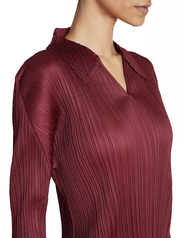 Shop Pleats Please Issey Miyake October Collared Top | Saks Shop Pleats Please Issey Miyake October Collared Top | Saks