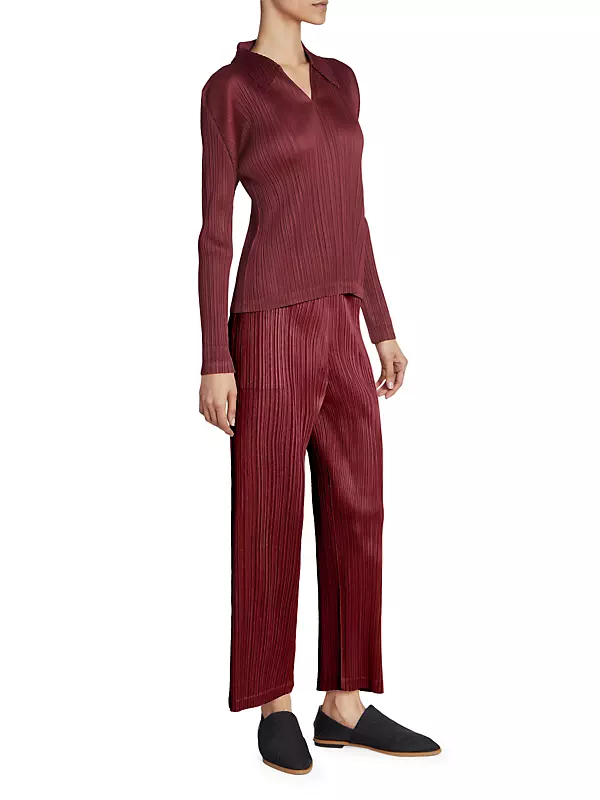 Shop Pleats Please Issey Miyake October Collared Top | Saks Shop Pleats Please Issey Miyake October Collared Top | Saks