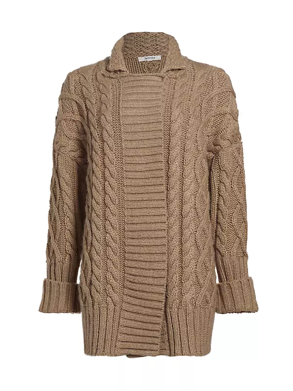 Shop Splendid Josephine Wool-Blend Cable-Knit Cardigan | Saks Fifth Avenue