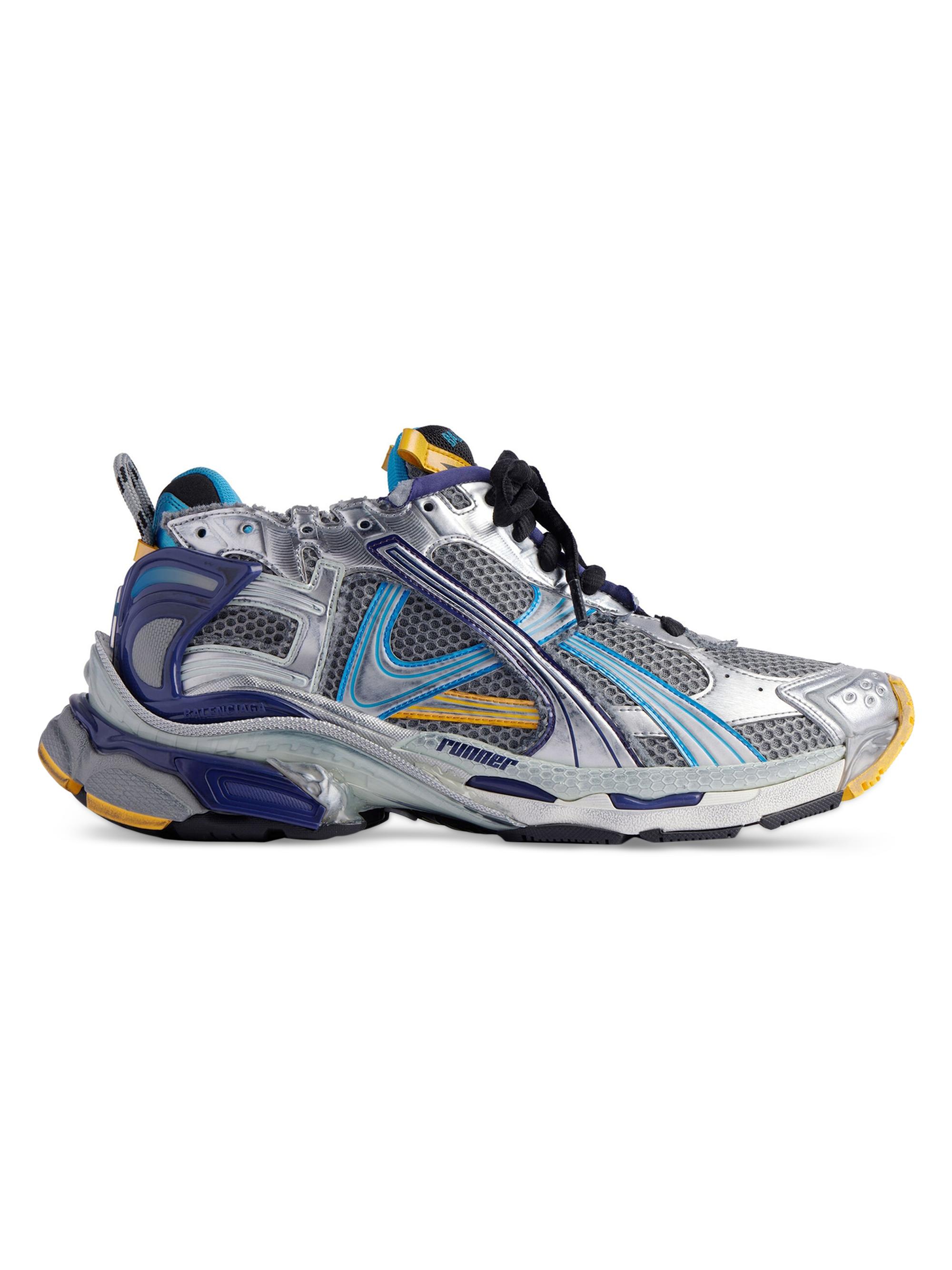 Balenciaga Men's Runner Gradient Sneakers - Grey Blue