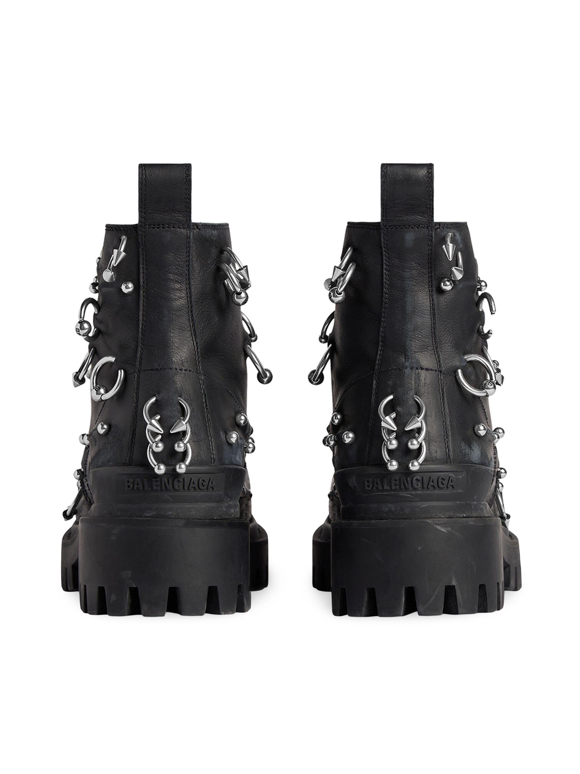 Shop Balenciaga Strike 20mm Boots With Piercings | Saks Fifth Avenue