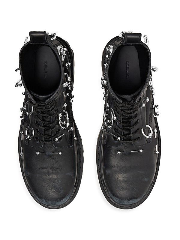 Shop Balenciaga Strike 20mm Boots With Piercings | Saks Shop Balenciaga Strike 20mm Boots With Piercings | Saks